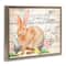 Stupell Industries Spring Floral Happy Easter Bunny Floater Framed Art